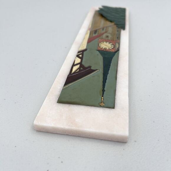 Vintage Handmade Painted Cutout Metal Wall Art "Kirche" Wurttemberg Germany - Picture 6 of 9